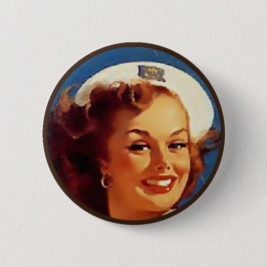 De Kitsch BItsch : Pin-up-portretten Ronde Button 5,7 Cm (Voorkant)