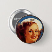 De Kitsch BItsch : Pin-up-portretten Ronde Button 5,7 Cm (Voorkant /achterkant)