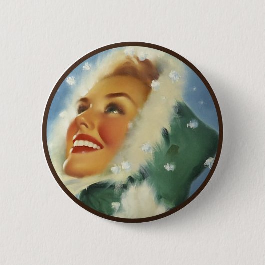 De Kitsch BItsch : Pin-up-portretten Ronde Button 5,7 Cm (Voorkant)