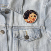 De Kitsch BItsch : Pin-up-portretten Ronde Button 5,7 Cm (In situ)