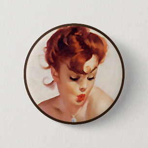 De Kitsch BItsch : Pin-up-portretten Ronde Button 5,7 Cm