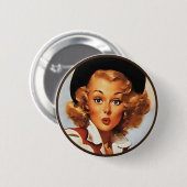 De Kitsch BItsch : Pin-up-portretten Ronde Button 5,7 Cm (Voorkant /achterkant)
