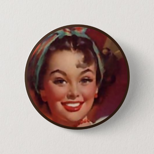 De Kitsch BItsch : Pin-up-portretten Ronde Button 5,7 Cm (Voorkant)