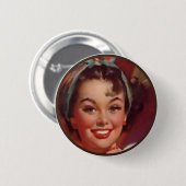 De Kitsch BItsch : Pin-up-portretten Ronde Button 5,7 Cm (Voorkant /achterkant)