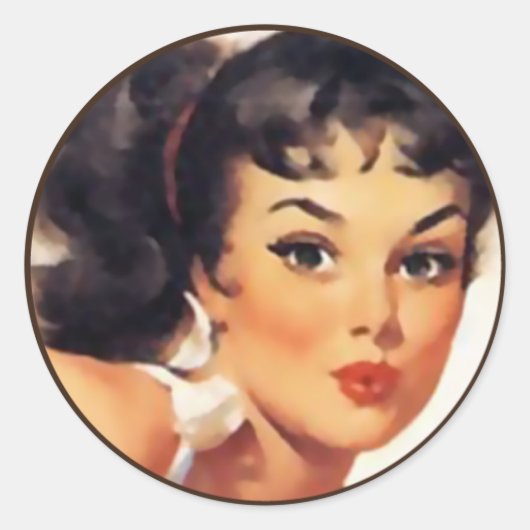 De Kitsch Bitsch : Pin-up-portretten Ronde Sticker (Voorkant)