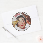 De Kitsch BItsch: pop-upportretten Ronde Sticker (Envelop)