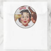 De Kitsch BItsch: pop-upportretten Ronde Sticker (Tas)