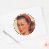 De Kitsch BItsch: pop-upportretten Ronde Sticker (Envelop)