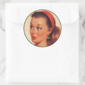De Kitsch BItsch: pop-upportretten Ronde Sticker (Tas)
