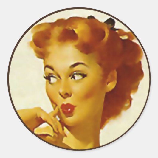 De Kitsch BItsch: pop-upportretten Ronde Sticker (Voorkant)