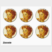 De Kitsch BItsch: pop-upportretten Ronde Sticker (Vel)