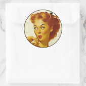 De Kitsch BItsch: pop-upportretten Ronde Sticker (Tas)