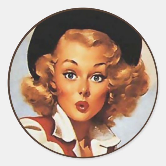 De Kitsch BItsch: pop-upportretten Ronde Sticker (Voorkant)