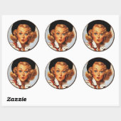 De Kitsch BItsch: pop-upportretten Ronde Sticker (Vel)