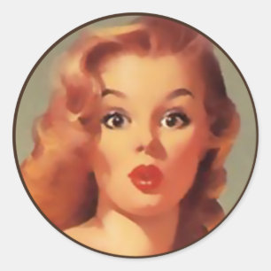 De Kitsch BItsch: pop-upportretten Ronde Sticker