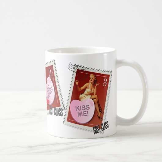 De Kitsch Bitsch : Snoep Heart Pin-Ups Koffiemok (Rechts)