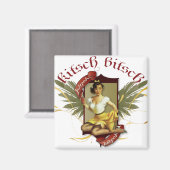 De kitsch bitsch : Soda Girl Retro Tattoo Pin-Up Magneet (Voorkant / Achterkant)