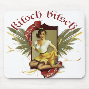 De Kitsch Bitsch : Soda Girl Retro Tattoo Pin-Up Muismat