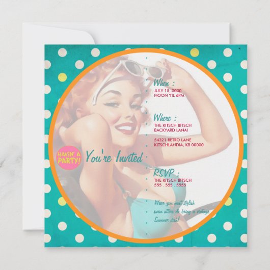 De Kitsch Bitsch : Sun 'n' Fun Kaart (Achterkant)