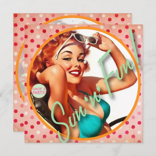 De Kitsch Bitsch : Sun 'n' Fun Kaart (Voorkant / Achterkant)