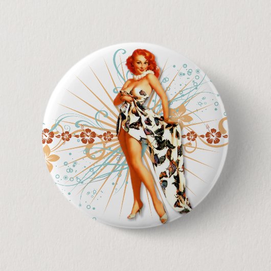 De Kitsch Bitsch : Tattoo Tiki! Ronde Button 5,7 Cm (Voorkant)