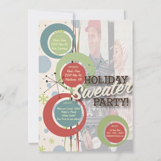 De Kitsch Bitsch : Vakantie Sweater Party. Kaart (Achterkant)