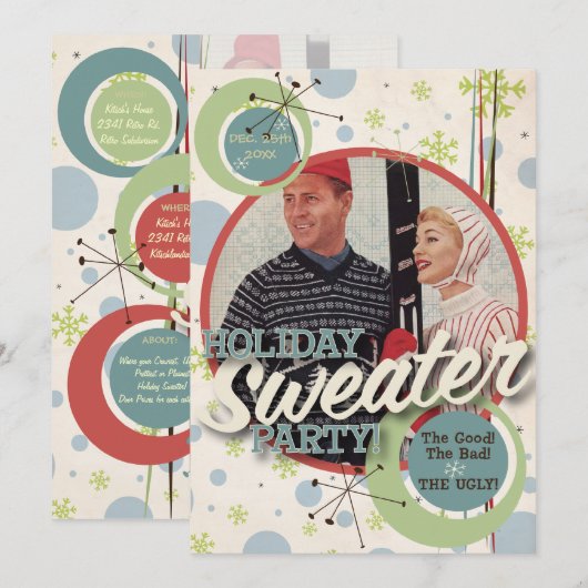 De Kitsch Bitsch : Vakantie Sweater Party. Kaart (Voorkant / Achterkant)