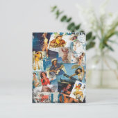 De Kitsch Bitsch : Vernietigde Cowgirl Pin-Up No.2 Briefkaart (Staand voorkant)