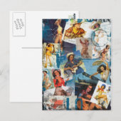 De Kitsch Bitsch : Vernietigde Cowgirl Pin-Up No.2 Briefkaart (Voorkant / Achterkant)