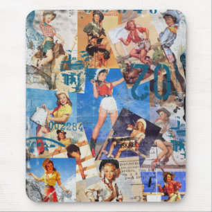 De Kitsch Bitsch : Vernietigde Cowgirl Pin-Ups No. Muismat