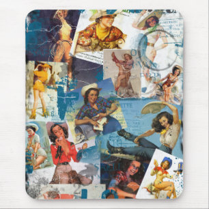De Kitsch Bitsch : Vernietigde Cowgirl Pin-Ups No. Muismat