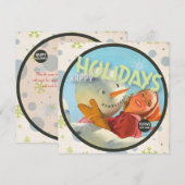 De Kitsch Bitsch : Vintage Prettig Vakantie Feestdagenkaart (Voorkant / Achterkant)