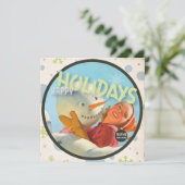 De Kitsch Bitsch : Vintage Prettig Vakantie Feestdagenkaart (Staand voorkant)