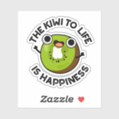 De Kiwi tot leven is geluk grappig fruitsnoepje Sticker (Vel)