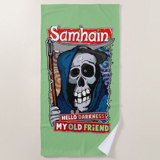 De klank van Samhain Strandlaken (Voorkant)