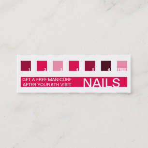 De klantenappreciatie van NAILS (mod vierkanten) Klantenkaartje