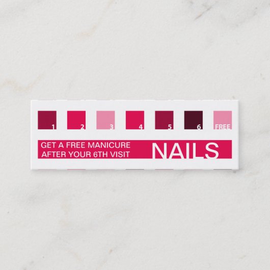 De klantenappreciatie van NAILS (mod vierkanten) Klantenkaartje (Voorkant)