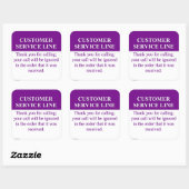 De klantenservice bellen (3) vierkante sticker (Vel)