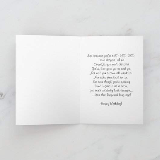 De klantgerichte Kaarten van de Verjaardag (Binnen)