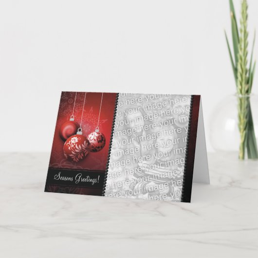 De klantgerichte Sjabloon van de Kerstkaart - Rode (Voorkant)