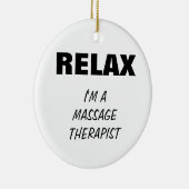 (De klantgerichte) Therapeut van de massage Keramisch Ornament (Rechts)