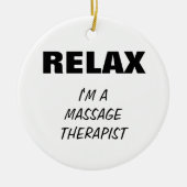 (De klantgerichte) Therapeut van de massage Keramisch Ornament (Voorkant)