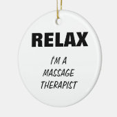 (De klantgerichte) Therapeut van de massage Keramisch Ornament (Links)