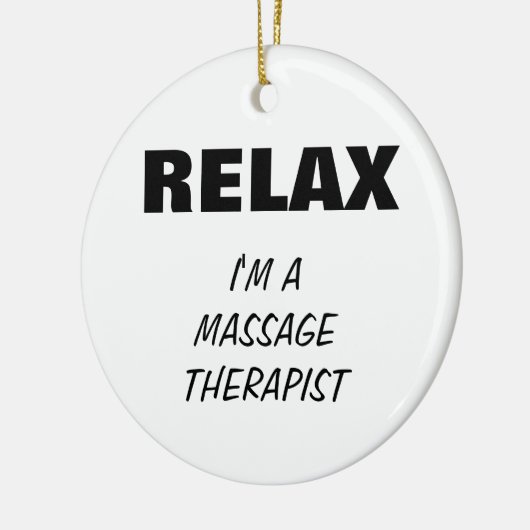 (De klantgerichte) Therapeut van de massage Keramisch Ornament (Links)