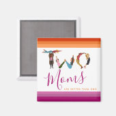 De klap twee is beter dan één Moederdag Magneet (Voorkant / Achterkant)