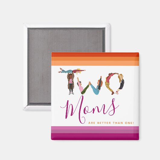 De klap twee is beter dan één Moederdag Magneet (Voorkant / Achterkant)