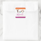 De klap twee is beter dan één Moederdag Vierkante Sticker (Tas)