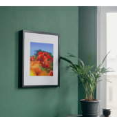 De klaproos huis - olieverfschilderij foto afdruk