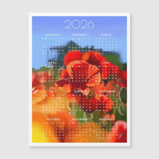 De klaproos huis schildering 2026 kalender  (Voorkant)