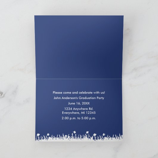 De Klasse afstuderen van Verandering in Huidig Jaa Bedankkaart (Binnen)